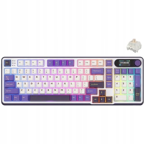 Klawiatura Royal Kludge RK-S98 Blackberry Mousse Gaming Keyboard Beige switch