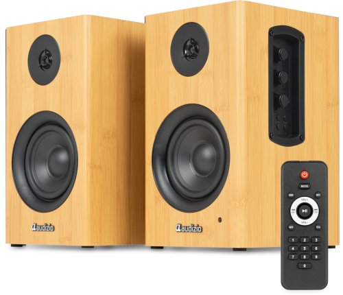 Kolumna Audizio Aktywny zestaw głośników półkowych 60W BT jasny brąz BS15 one size