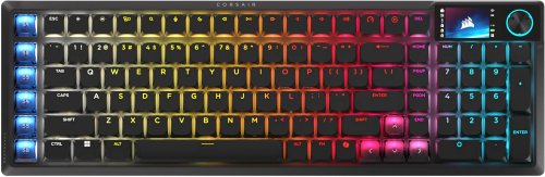 Klawiatura Corsair Vanguard Air 99 Bezprzewodowa klawiatura gamingowa, optyczno-mechaniczna, Low Profile, 8K Polling, układ niemiecki - czarny