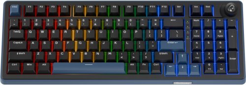 Klawiatura Ducky OK-M 98 klawiatura gamingowa, 98%, z funkcją Hot-Swap, RGB, ANSI - KTT Baby Blue Switches