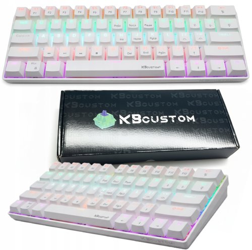 Klawiatura KBcustom Mechaniczna Dla Graczy RGB 60% Trigger Blue Switch KB61 Speed