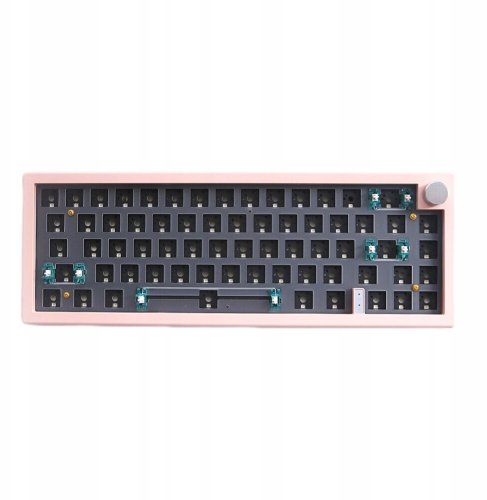 Klawiatura Zuoya Mechaniczna Pink GMK67 65% DIY Kit Hotswap RGB Wireless 2.4 Ghz