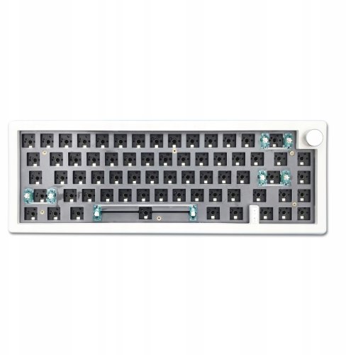 Klawiatura Zuoya Mechaniczna DIY dla graczy pianka wyciszenie mocna White GMK67