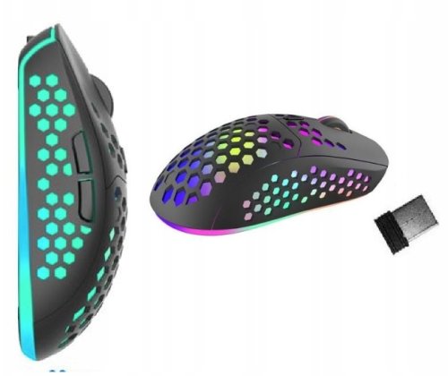 Mysz Myszka gamingowa mysz dla graczy bezprzewodowa komputerowa LED RGB 1600 DPI