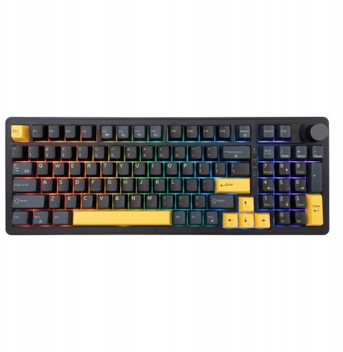 Klawiatura White Shark Gamingowa Excalibur czarna KTT Wine Red RGB Hot-Swap