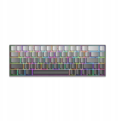 Klawiatura White Shark Gamingowa Nunchaku szara Blue Switch RGB Hot-Swap