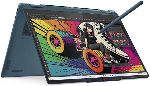 Lenovo - Yoga 7 2-in-1 14AKP10 AMD | Tidal Teal | 14 " | OLED | Touchscreen | WUXGA | 1920 x 1200 pixels | Glossy | AMD Ryzen AI 5 | 340 | 16 GB | Soldered LPDDR5 | Solid-state drive capacity 512 GB | AMD Radeon 840M Graphics | Windows 11 Home | 80
