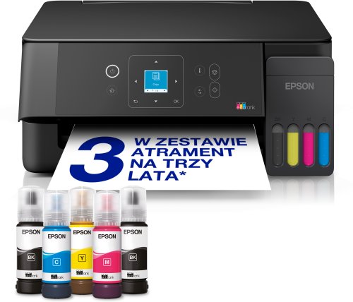 Urządzenie wielofunkcyjne Epson EcoTank* | L3360 | Inkjet | Kolorowy | Multifuction Drukarka | A4 | Wi-Fi | Czarny