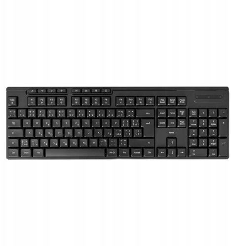 Klawiatura Fujitsu Hama klawiatura CK-200 przewodowa, 8 przycisków multimedialnych, czarna, QWERTZ CZ