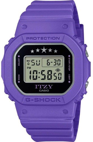 Zegarek sportowy Casio G-Shock Zegarek damski cyfrowy fioletowy 46 mm
