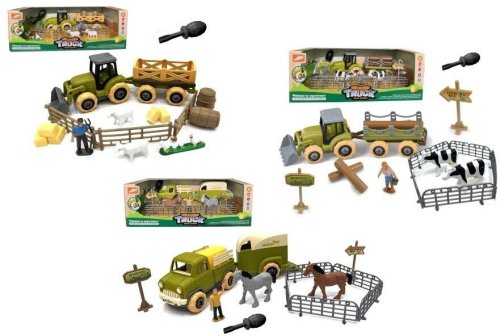 Artyk Traktor z przyczepą do skręcania mix EDUKAMP (5901811188428)