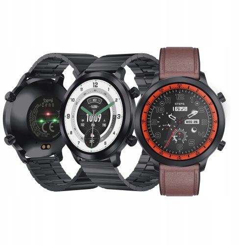 Smartwatch Bemi AI Chat Da GPT Zeno Czarny Dwa Paski AMOLED IP67 GPS SpO2 (6972689173815)
