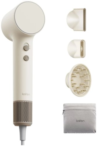 Suszarka Laifen Do Włosów Air Pro Jonizacja 1100W Cicha Piaskowa Akcesoria (6942590704057)