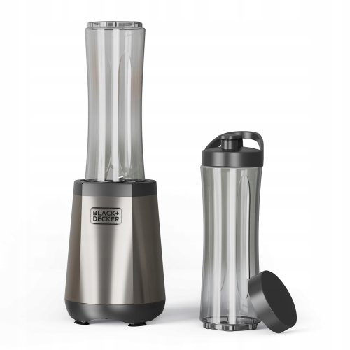 Blender kielichowy Black&Decker Szklany do smoothie koktajli 2x600 ml 500W | ES9120170B | (8432406120174)