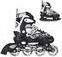 NILS Extreme NH10927 A 2w1 BLACK ROZM.M(35-38) ŁYŻWOROLKI Z WYM. PŁ. HOKEJOWĄ NILS EXTREME