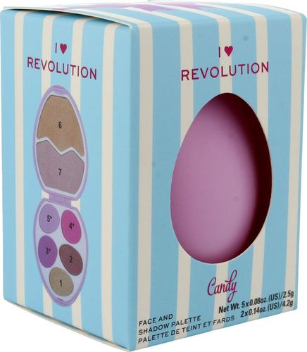 Makeup Revolution I Heart Revolution Easter Egg Zestaw do makijażu (cienie+rozświetlacze) Candy 1szt