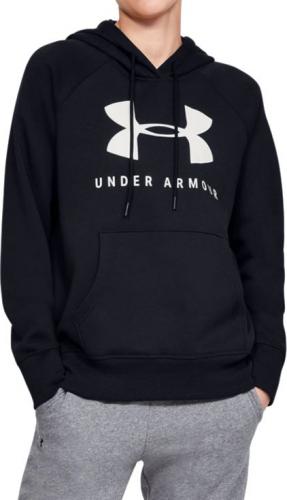 Under Armour Bluza damska Rival Fleece Sportstyle Graphic Hoodie Black/ Graphite r. L (1348550-001)