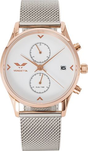 Zegarek Vendetta Zegarek damski Hollywood white/silver mesh VE1040 uniwersalny