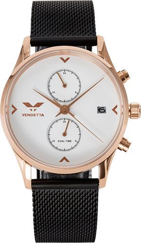 Zegarek Vendetta Zegarek damski Hollywood white/black mesh VE1041 uniwersalny