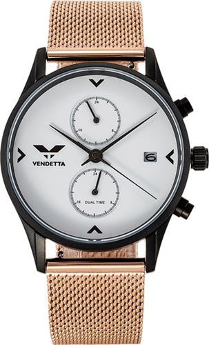 Zegarek Vendetta Zegarek damski Venice white/rose gold mesh VE1042 uniwersalny