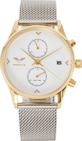 Zegarek Vendetta Zegarek damski Los Feliz white/silver mesh VE1044 uniwersalny
