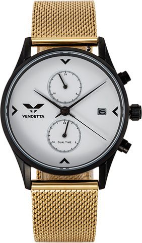 Zegarek Vendetta Zegarek damski Venice white/gold mesh VE1045 uniwersalny