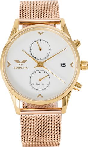 Zegarek Vendetta Zegarek damski Los Feliz white/rose gold VE1060 uniwersalny