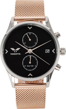 Zegarek Vendetta Zegarek damski Silver Lake black/rose gold VE1061 uniwersalny