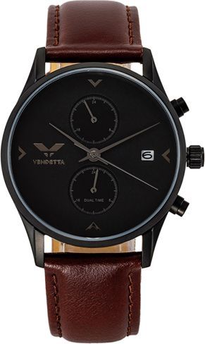 Zegarek Vendetta Zegarek damski Venice black/brown leather VE3009 uniwersalny