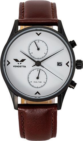 Zegarek Vendetta Zegarek damski Venice white/brown leather VE3002 uniwersalny