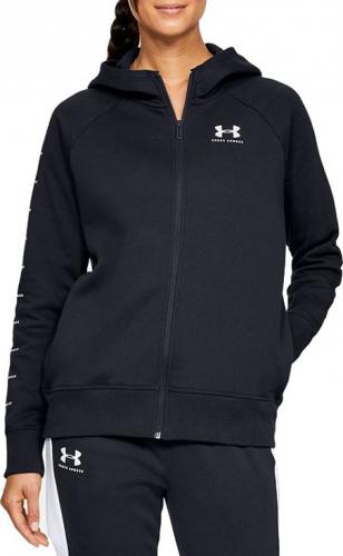 Under Armour Bluza damska Rival Fleece Sportstyle LC Sleeve Graphic Full Zip czarna r. S (1348559-001)