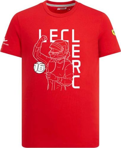 Scuderia Ferrari F1 Team Koszulka T-shirt dziecięca czerwona Leclerc Fan Scuderia Ferrari 2019 140 cm (dzieci)