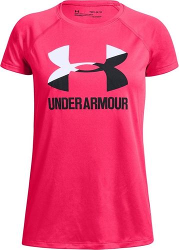 Under Armour Koszulka dziewczęca Big Logo Tee Solid Girls Ss różowa r. M-152 cm (1331678 975)