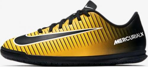 Nike Pomarańczowo-czarne buty piłkarskie na halę Nike Mercurial Vortex IC 831953-801 JR 36