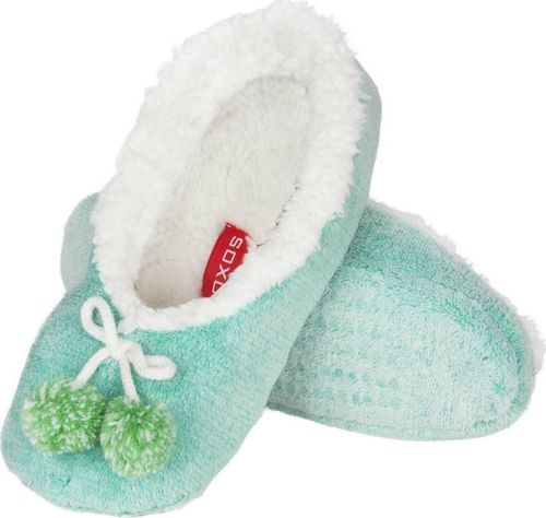 Soxo Baleriny SOXO pluszowe z pomponami 3839