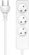 ProXtend Danish Power Strip 3-way 3 gniazda 4 m biała (K3-KIT04W) 2