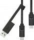 Kabel USB ProXtend USB-A + USB-C - USB-C 1 m Czarny (USBCWA-001) 2
