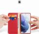 Dux Ducis Dux Ducis Hivo skórzane etui z klapką pokrowiec ze skóry naturalnej portfel na karty i dokumenty Samsung Galaxy S22+ (S22 Plus) czerwony 12