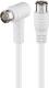 Kabel Goobay Antenowy (F) 1.5m biały (67347) 2