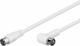 Kabel Goobay Antenowy (F) 1.5m biały (67347) 1