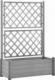 vidaXL Skrzynia na rośliny z trejażem, 100x43x142 cm, PP, szara 1