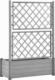 vidaXL Skrzynia na rośliny z trejażem, 100x43x142 cm, PP, szara 4