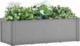 vidaXL Podwyższona donica z systemem podlewania, szara, 100x43x33 cm 1