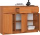 Fabryka Mebli Akord KOMODA K 140 cm 3 DRZWI 3 SZUFLADY OLCHA 1