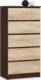 Fabryka Mebli Akord KOMODA K 60 cm 5 SZUFLAD WENGE / SONOMA 1