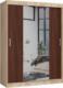 Fabryka Mebli Akord SZAFA PRZESUWNA 150 cm CLP Z LUSTREM SONOMA / WENGE 1