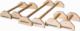 UnderFit Drewniane uchwyty do pompek paraletki UNDERFIT 35 cm 2