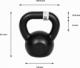 Kettlebell UnderFit Kettlebell żeliwny czarny UNDERFIT 10 kg 2