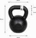 Kettlebell UnderFit Kettlebell żeliwny czarny UNDERFIT 24 kg 2
