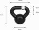 Kettlebell UnderFit Kettlebell żeliwny czarny UNDERFIT 4 kg 2